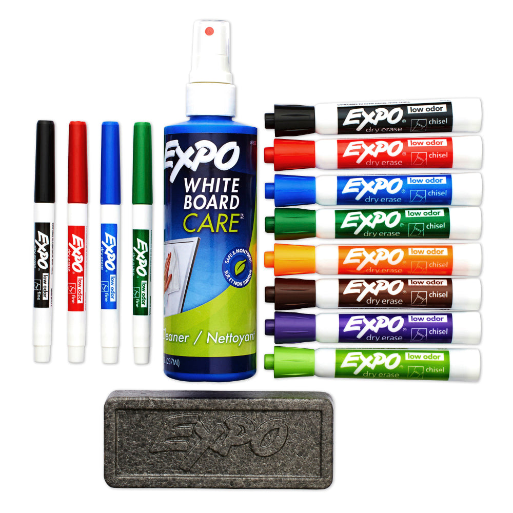 EXPO Low-Odor Dry-Erase Kit, Assorted Colors