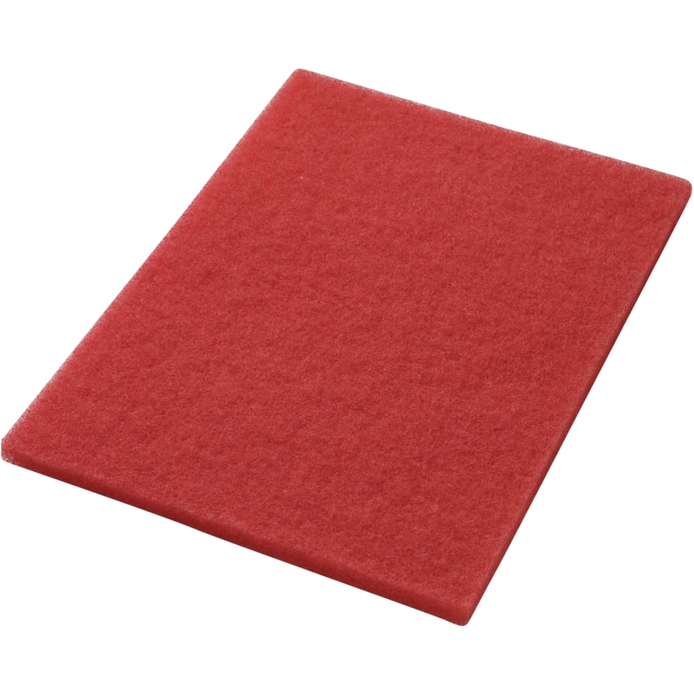 Americo Buffing Pads, 14inH x 28inW, Red, Set Of 5 Pads