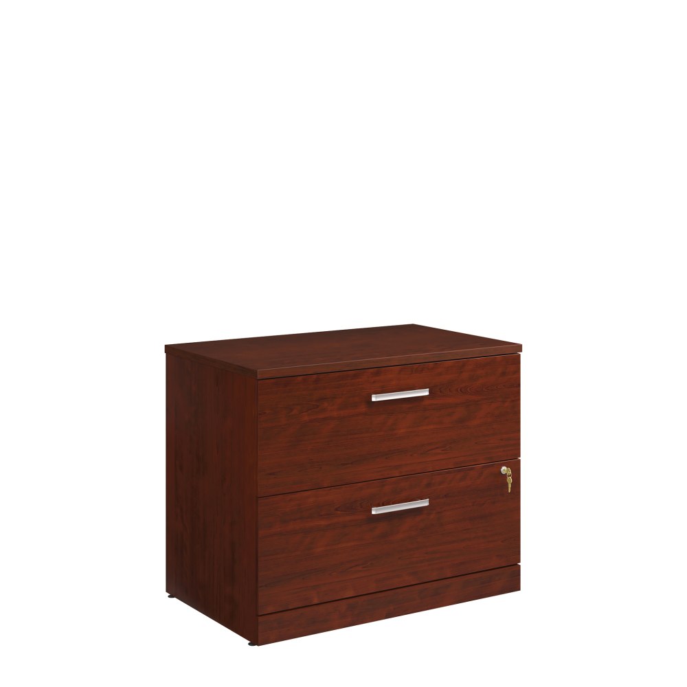 Sauder Affirm 35-1/2inW x 23-1/2inD Lateral 2-Drawer File Cabinet With Lock, Classic Cherry