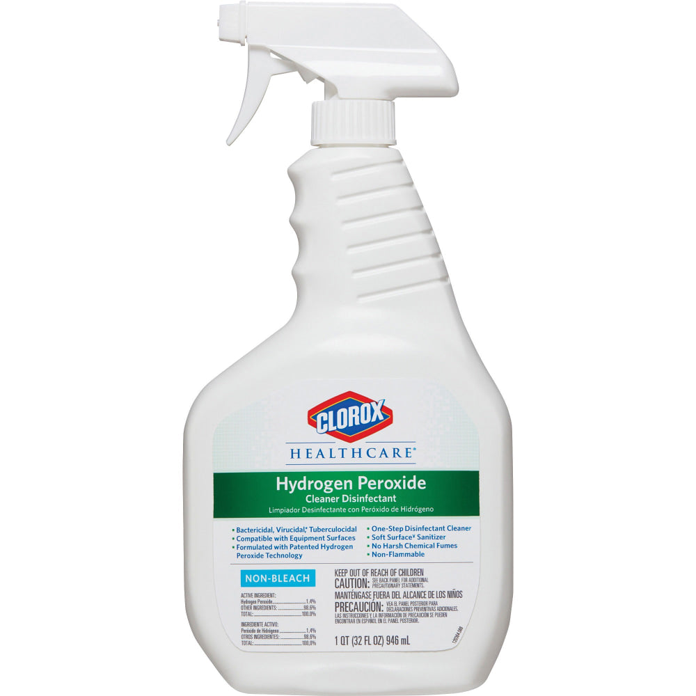 Clorox Healthcare Hydrogen-Peroxide Disinfecting Cleaner, 22 Oz Bottle