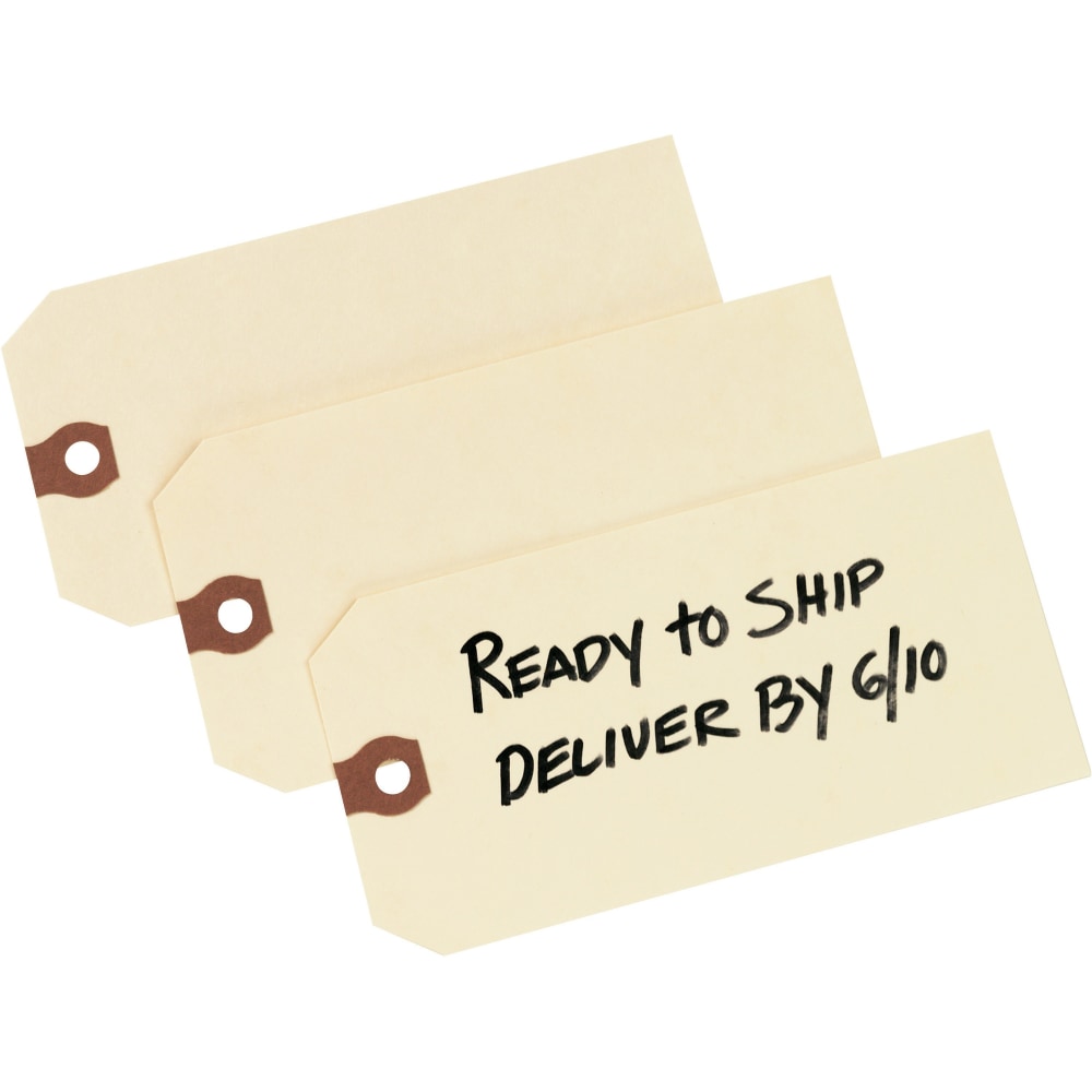 Avery Manila "G" Shipping Tags - 5.20in Length x 2.62in Width - Rectangular - 1000 / Box - Manila