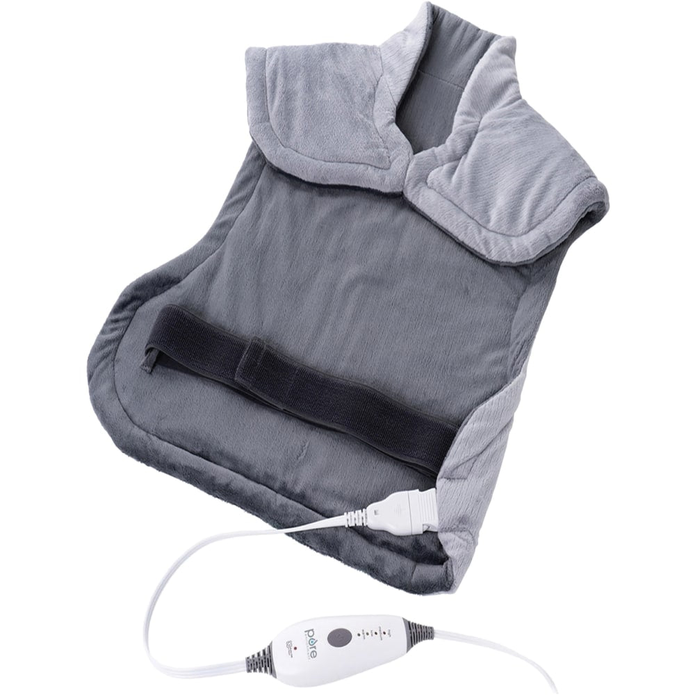 Pure Enrichment PureRelief XL Back & Neck Heating Pad, 14in x 29in, Gray