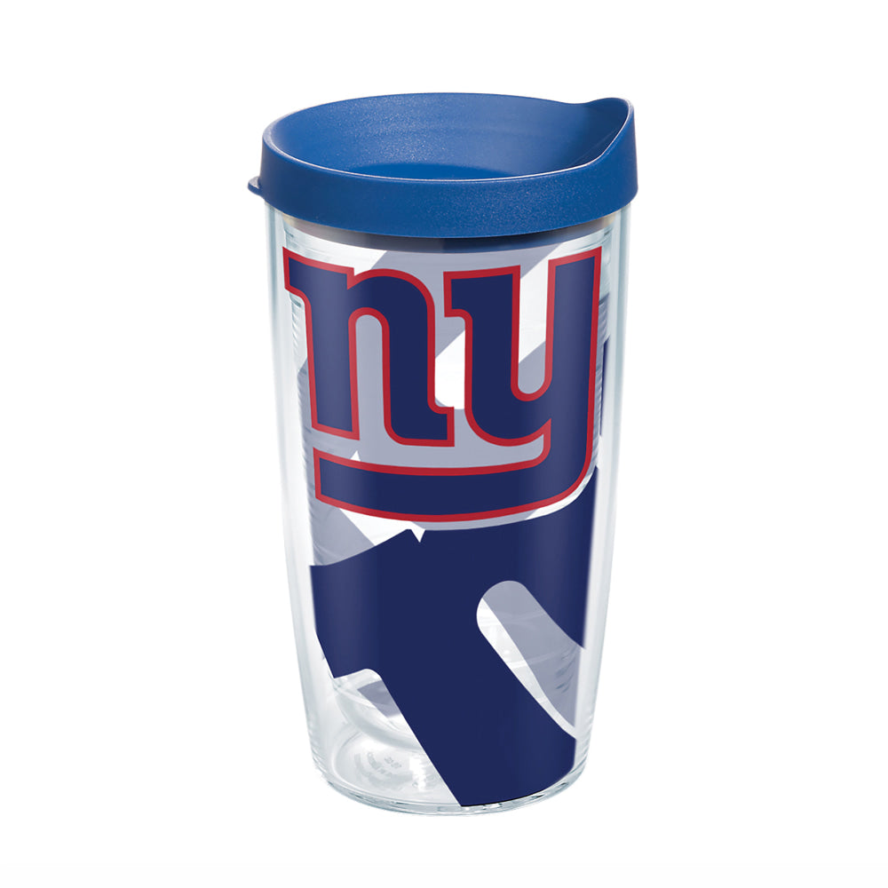 Tervis NFL Tumbler With Lid, 16 Oz, New York Giants, Clear