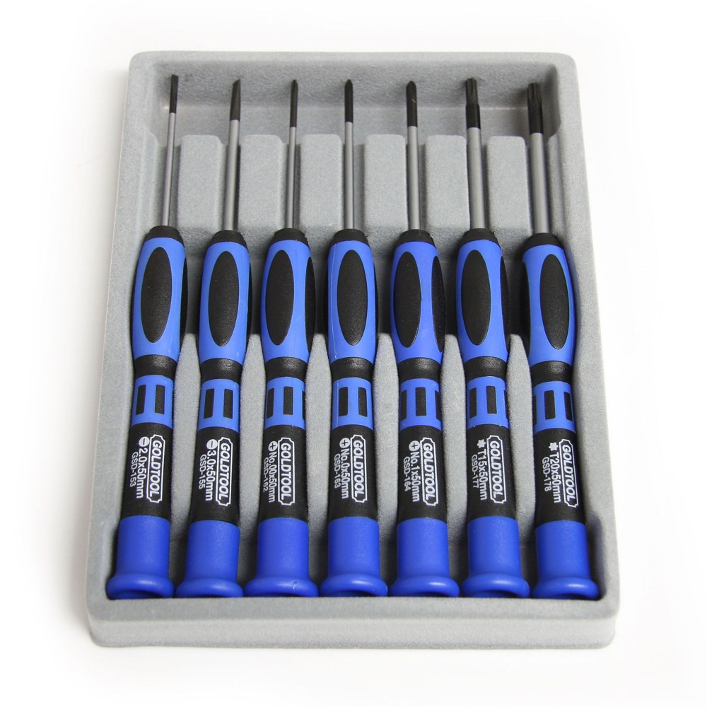 StarTech.com 7-Piece Precision Screwdriver Computer Tool Kit, Blue