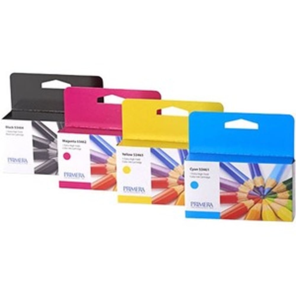 Primera Original High Yield Inkjet Ink Cartridge - Cyan, Magenta, Yellow, Black - 4 / Pack - Inkjet - High Yield - 4 / Pack