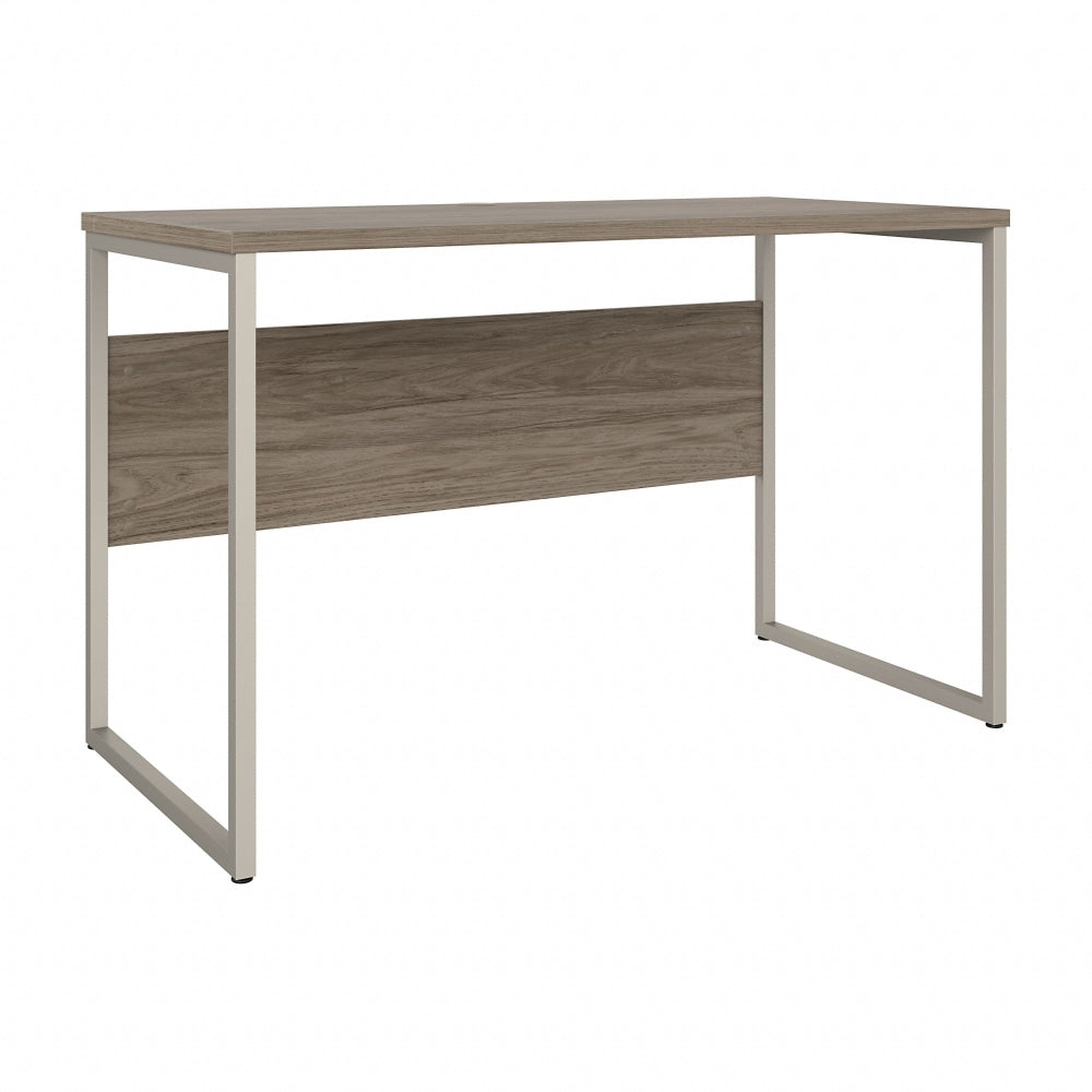 Bush Business Furniture Hybrid 48inW x 24inD Computer Table Desk With Metal Legs, Modern Hickory, Standard Delivery