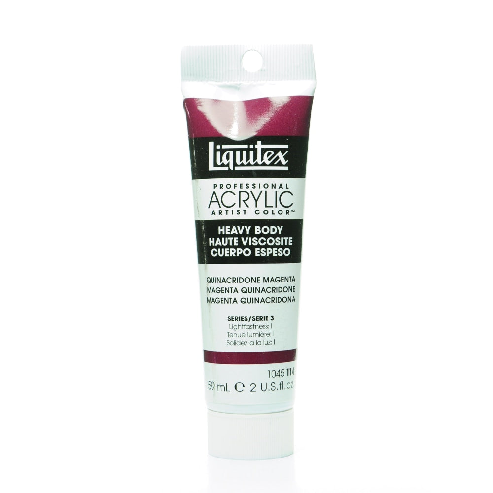 Liquitex Heavy Body Professional Artist Acrylic Colors, 2 Oz, Quinacridone Magenta, Pack Of 2