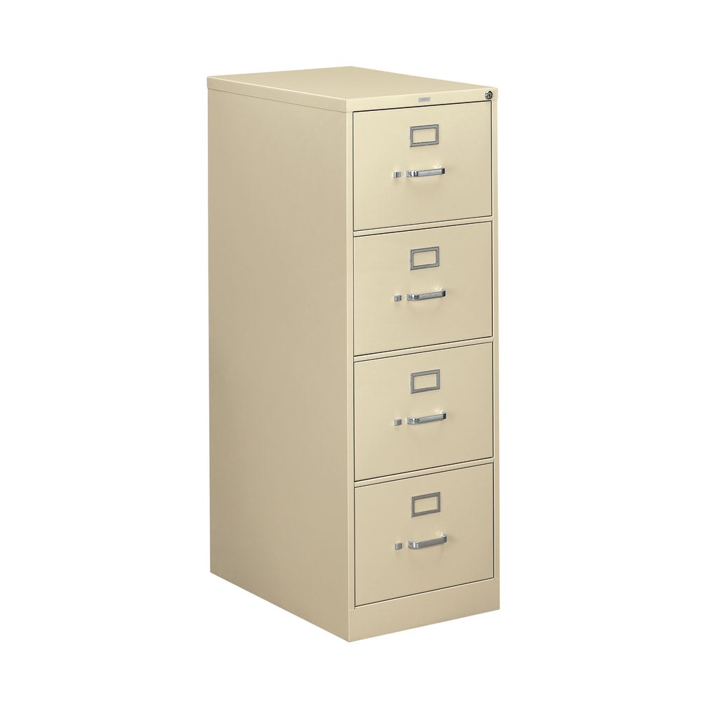 HON 310 26-1/2inD Vertical 4-Drawer Legal-Size File Cabinet, Putty