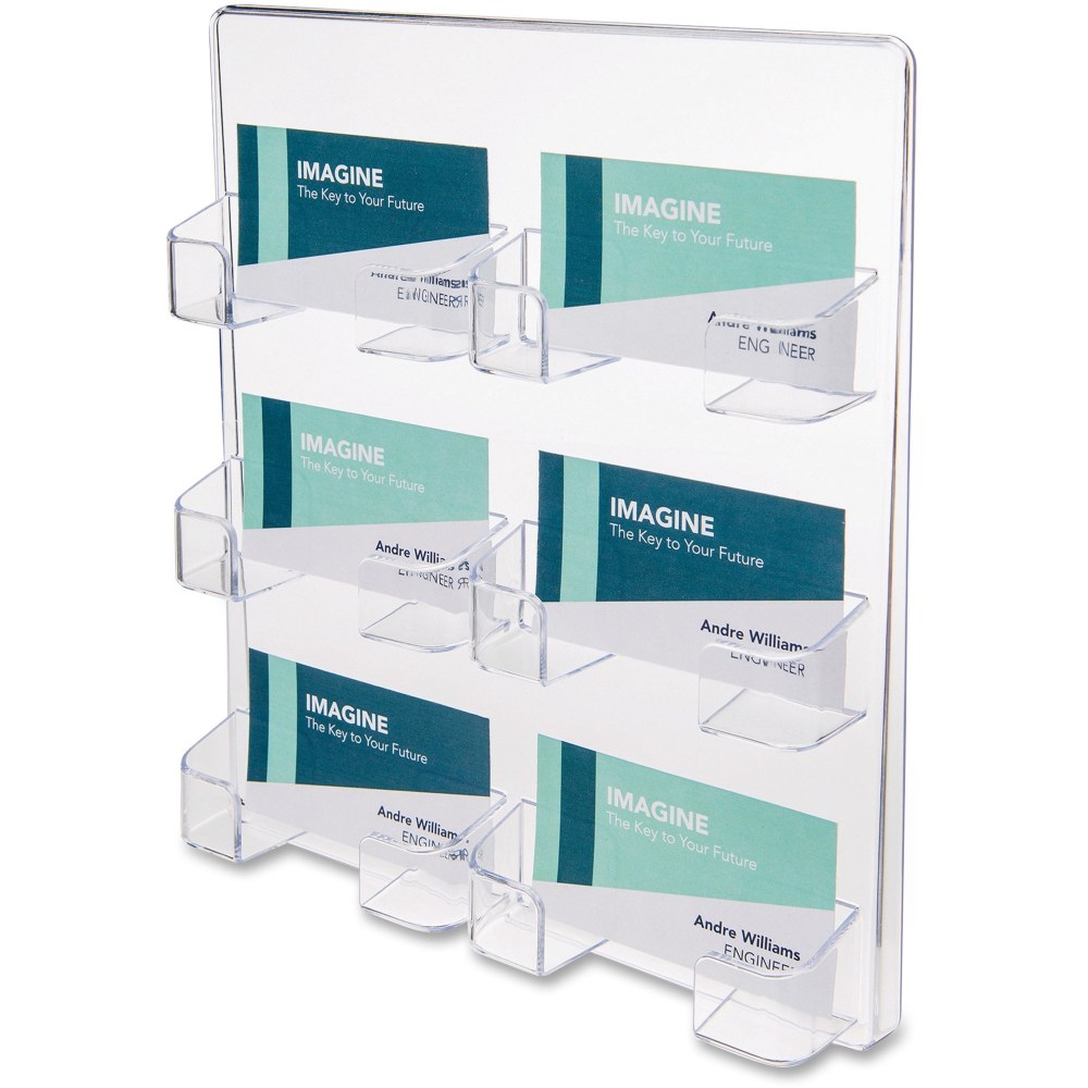 Deflecto Wall Mount Acrylic Business Card Holder, Clear