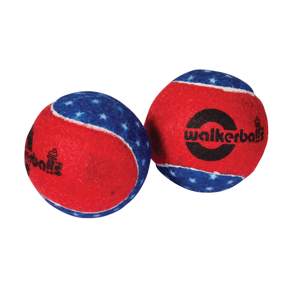 Walkerballs Walker Tennis Ball Glides, Patriotic, Pack Of 2