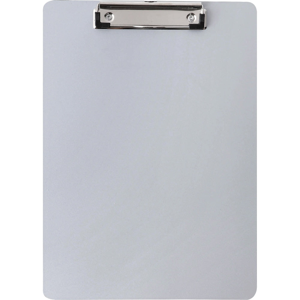 Business Source Plastic Clipboard - 8 1/2in x 11in - Plastic - Silver - 1 Each