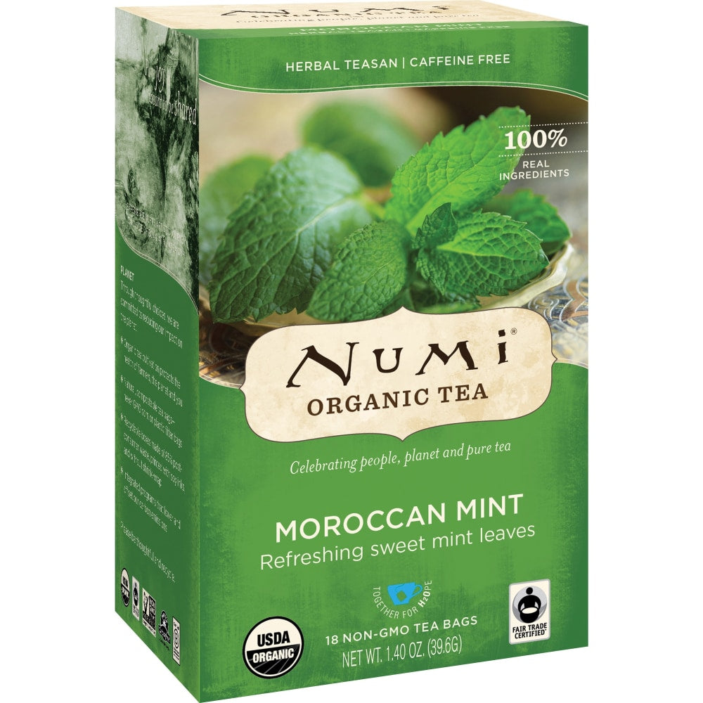 Numi Morroccan Mint Herbal Tea, Box Of 18