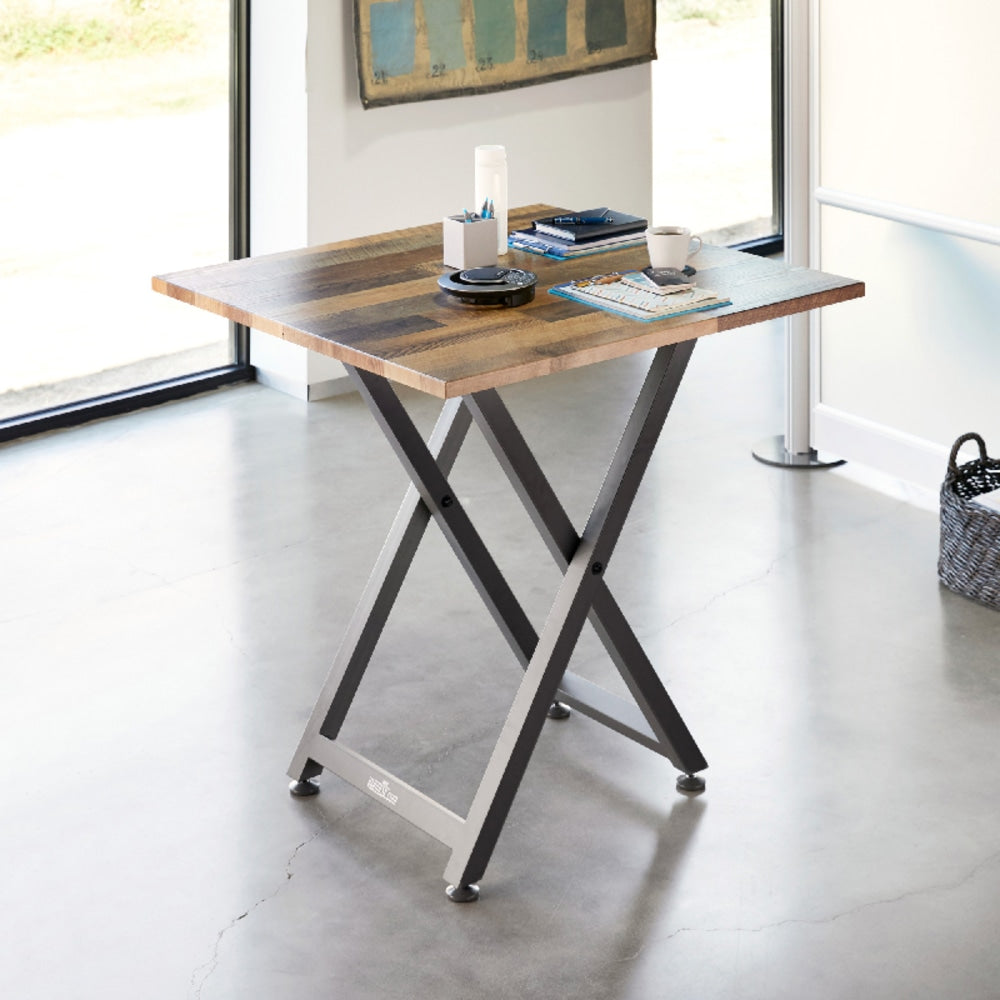 Vari Standing Meeting Table, Reclaimed Wood