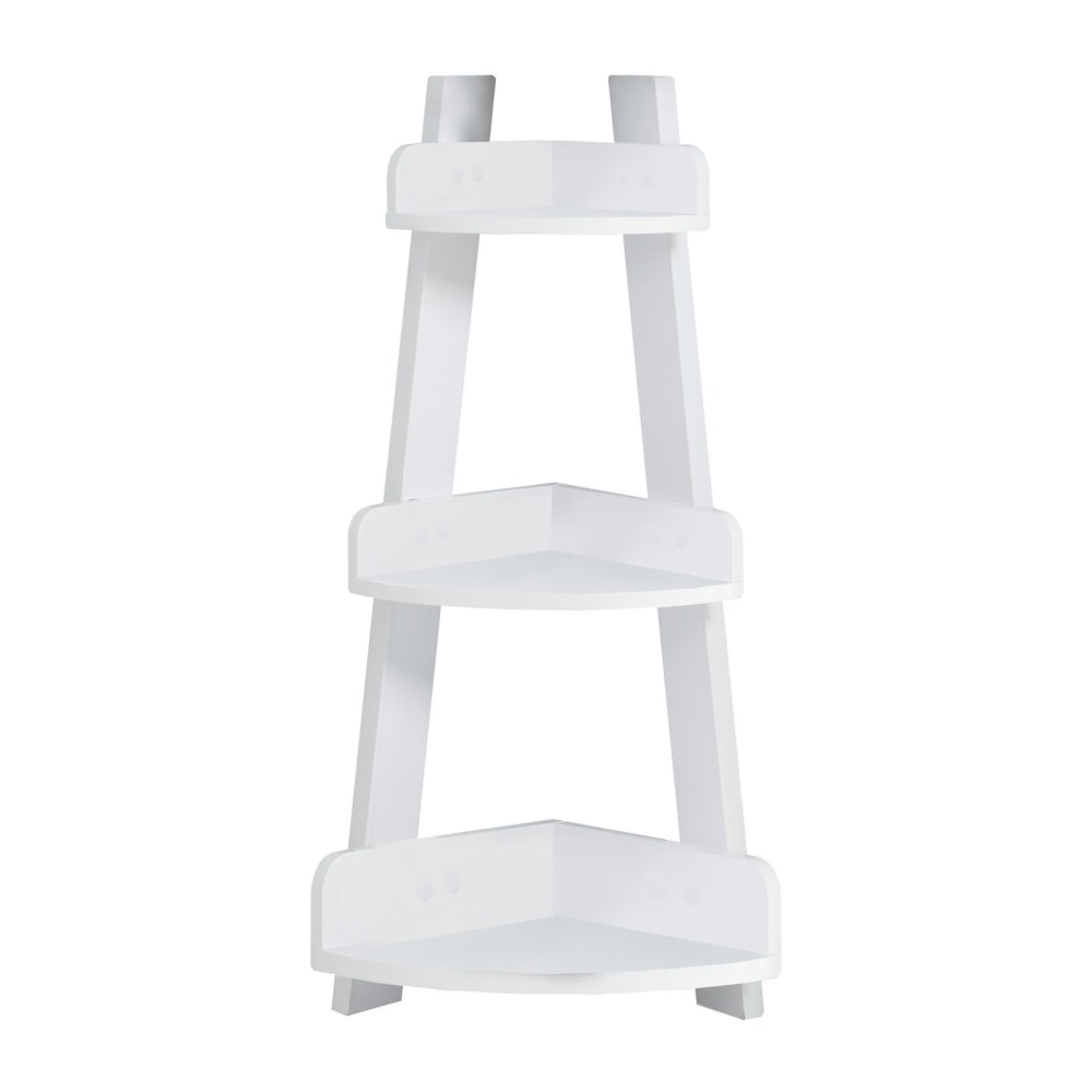 Monarch Specialties Leonardo Bathroom Accent Etagere, 33-1/4inH x 16inW x 13inD, White