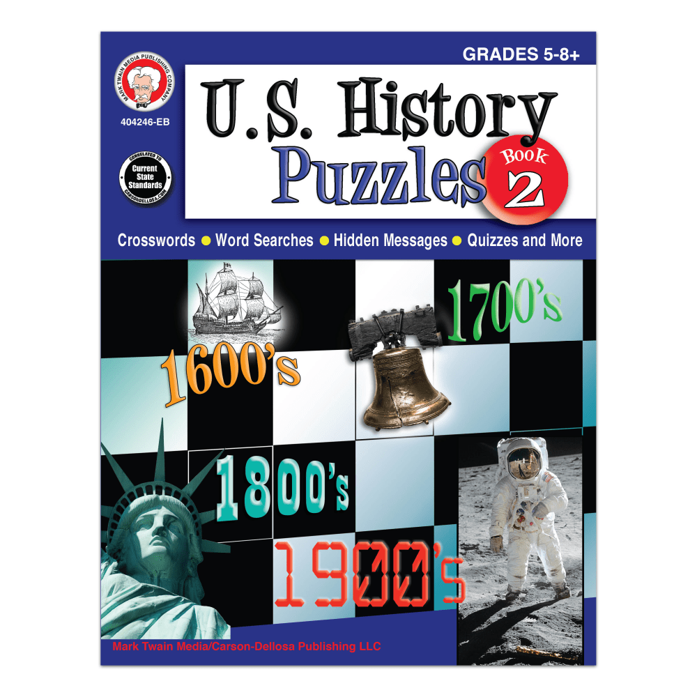 Mark Twain Media U.S. History Puzzles Book 2, Grades 5-8