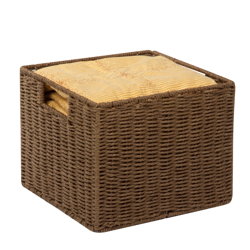 Honey-Can-Do Paper Rope Storage Crate, Medium Size, Brown