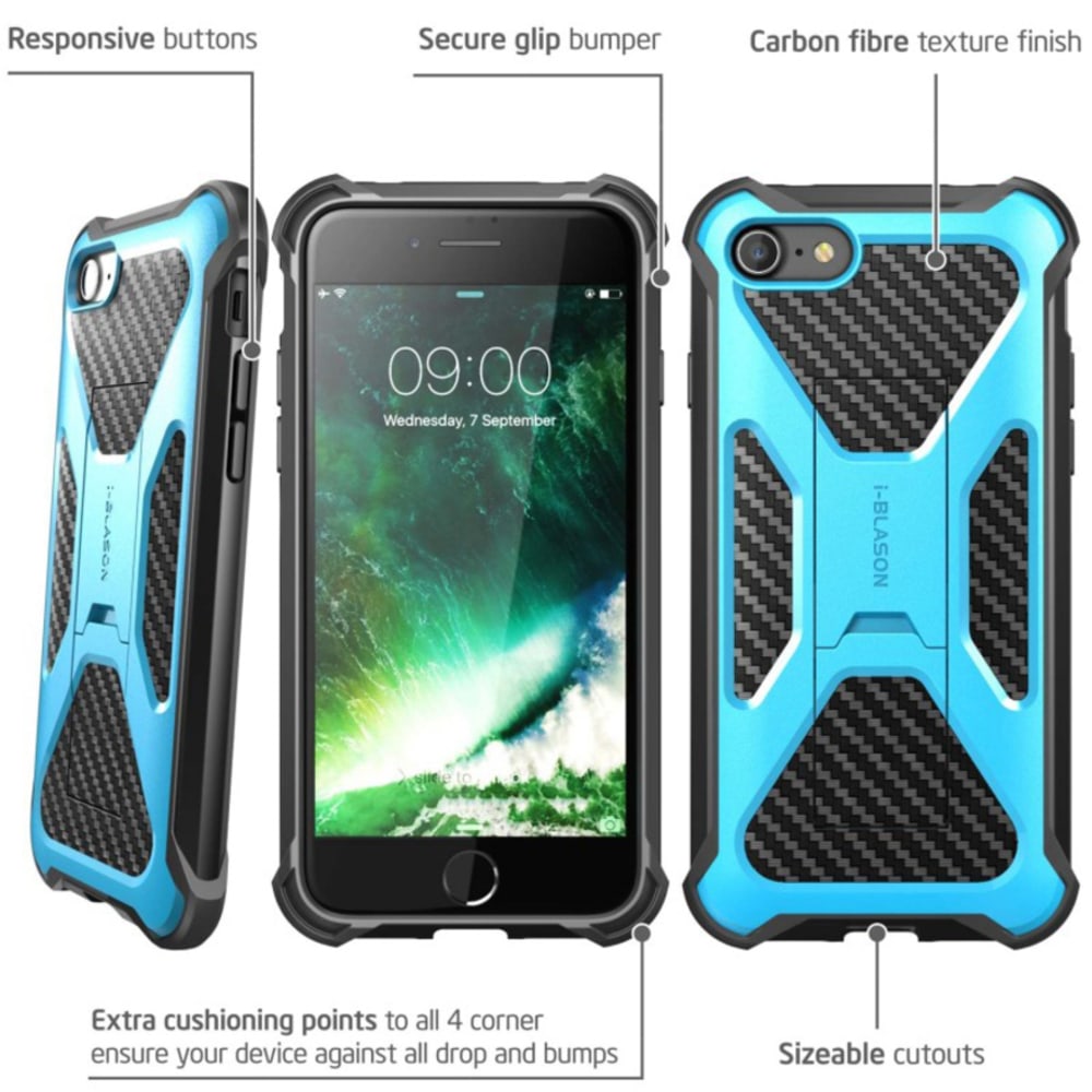 i-Blason Transformer - Back cover for cell phone - rugged - blue