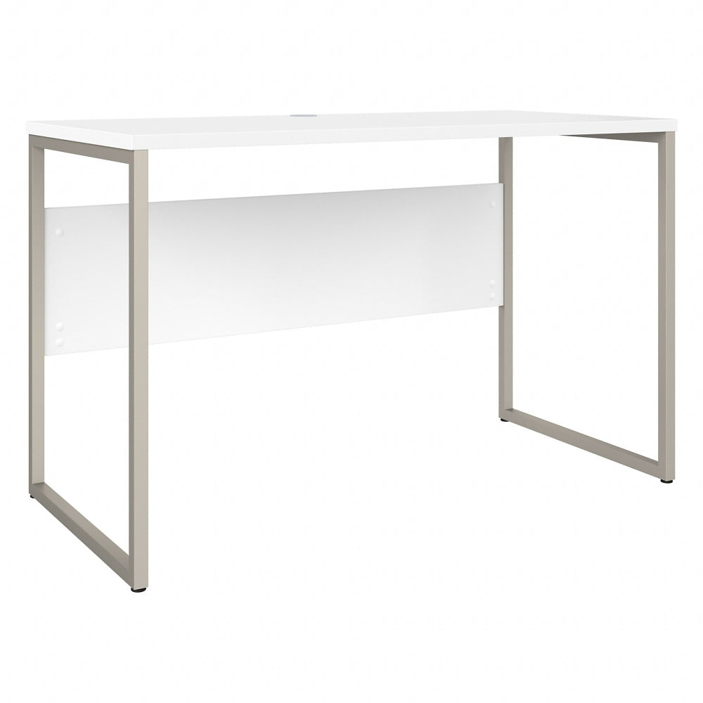 Bush Business Furniture Hybrid 48inW x 24inD Computer Table Desk With Metal Legs, White, Standard Delivery