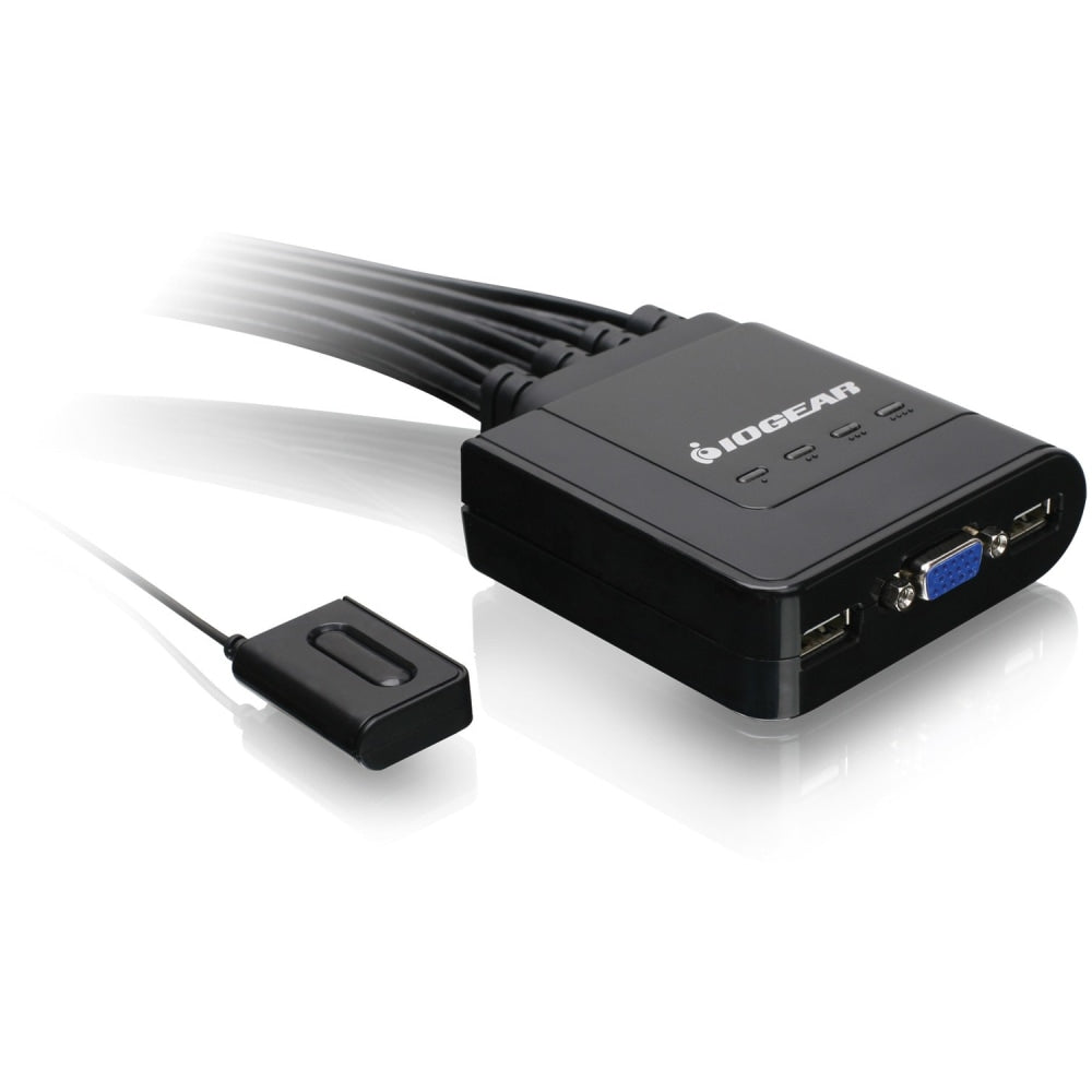 IOGEAR USB KVM Switch - 4 x 1 - 4 x HD-15 Video, 4 x Type A USB - Desktop