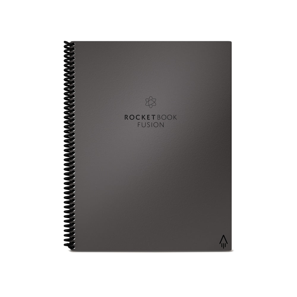 Rocketbook Fusion Smart Reusable Notebook, 8-1/2in x 11in, 7 Subjects, 21 Sheets, Gray