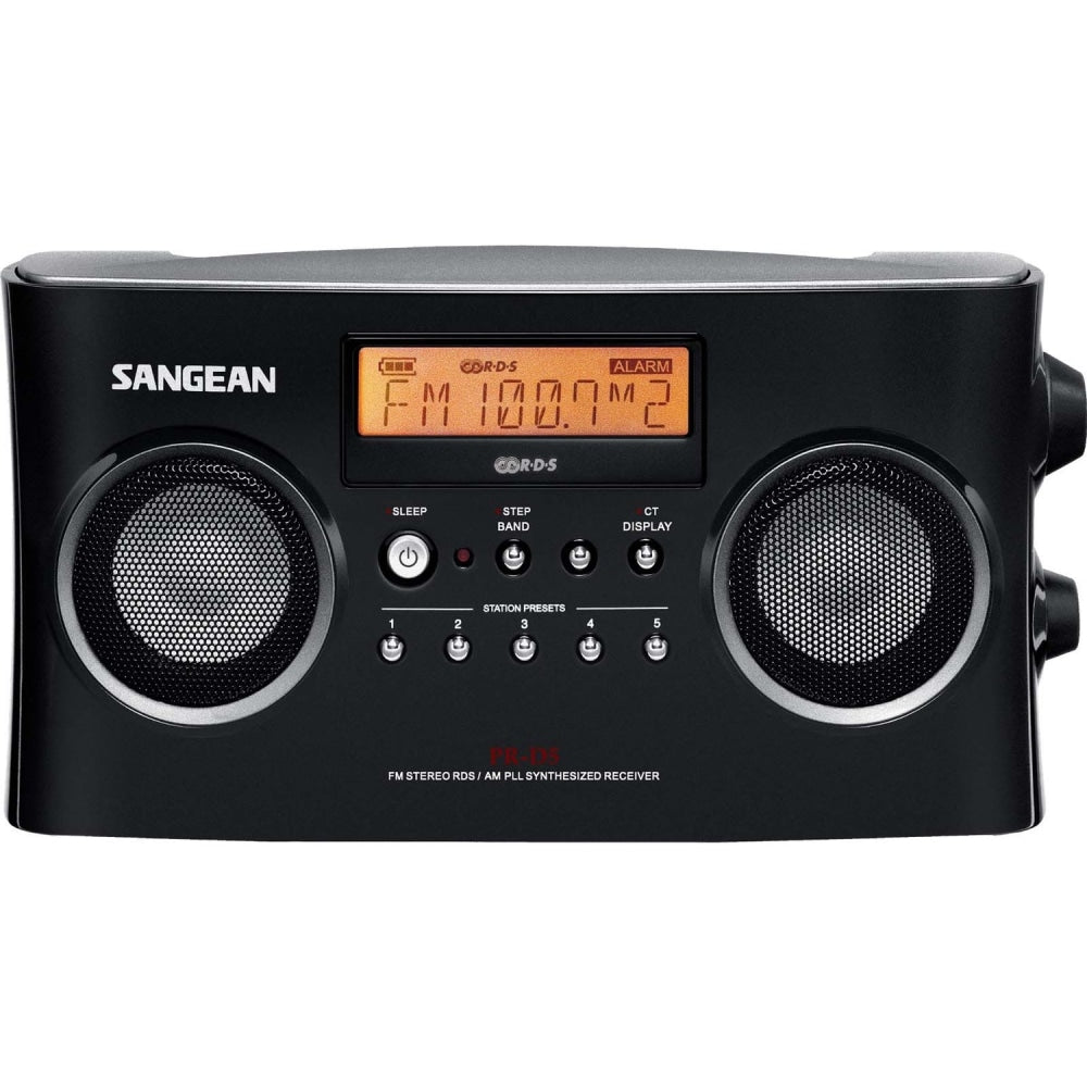 Sangean Radio Tuner - 5 x AM, 5 x FM - LCD Display - Headphone - 6 x C