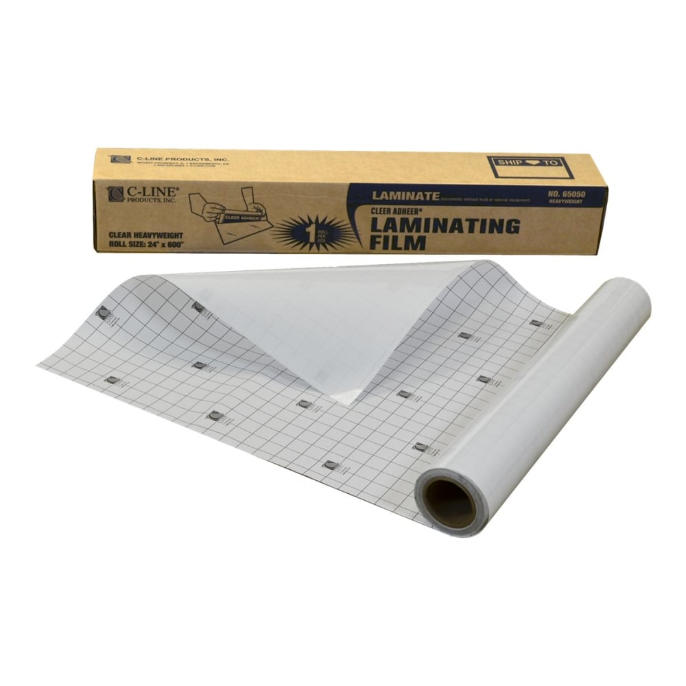 C-Line Cleer-Adheer Laminating Sheet, 24in x 50ft