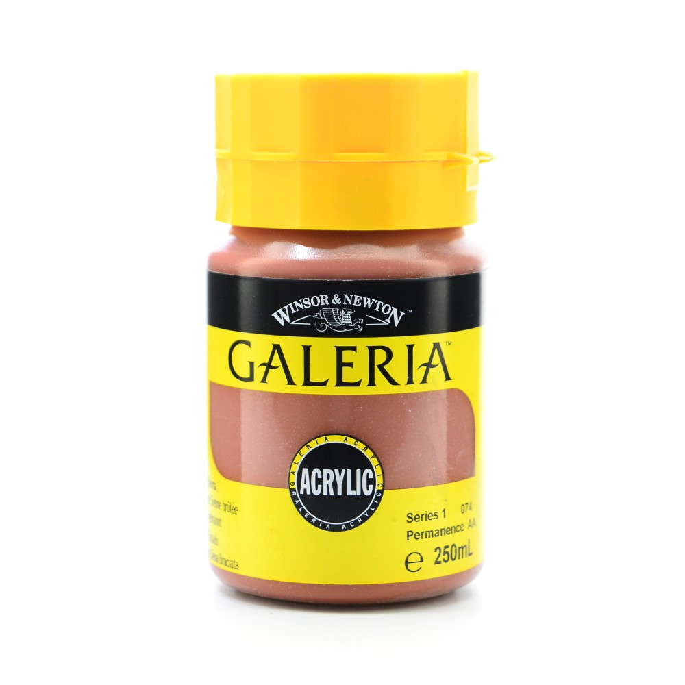 Winsor & Newton Galeria Flow Formula Acrylic Colors, 250 mL, Burnt Sienna, 74, Pack Of 2