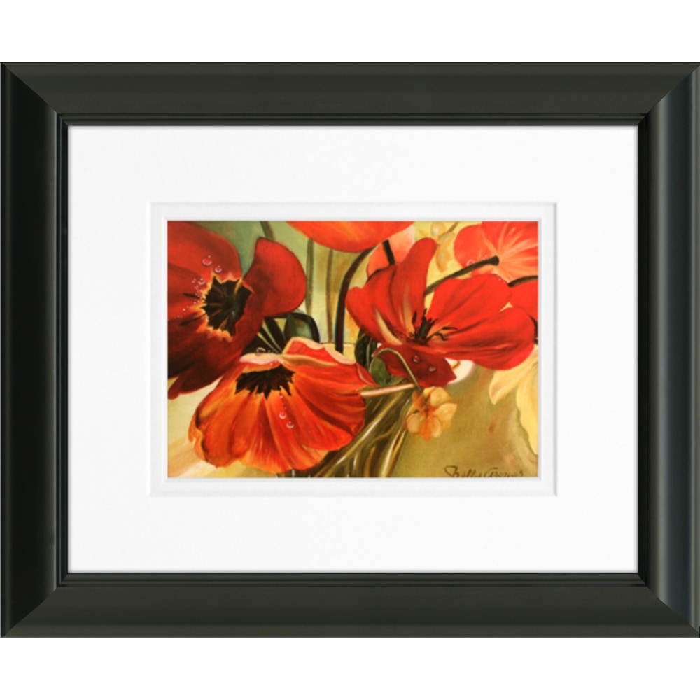 Timeless Frames Supreme & Addison Framed Floral Artwork, 8in x 10in, Black, Primevera II