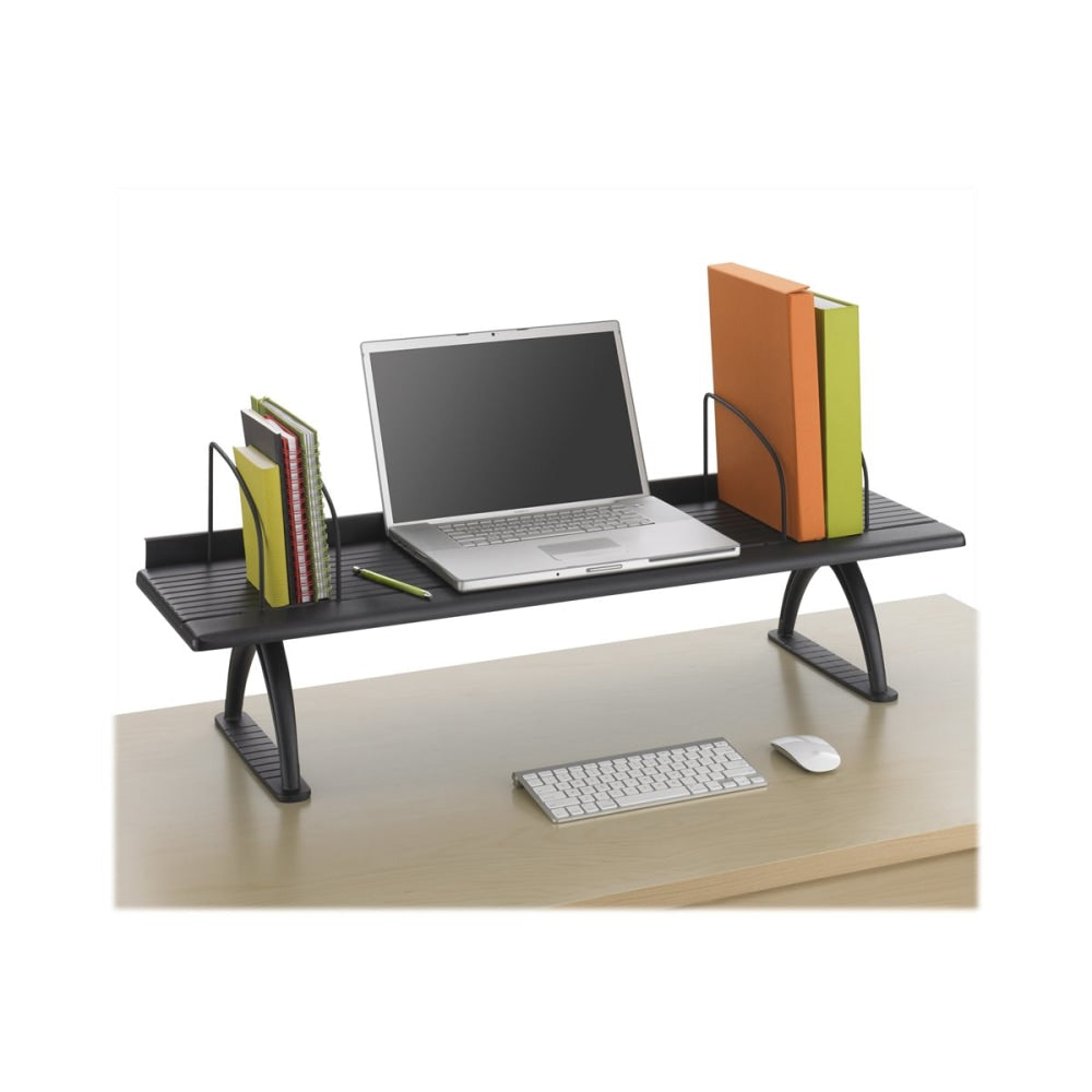 Safco Desk Riser - Desk organizer - aluminum, melamine - black