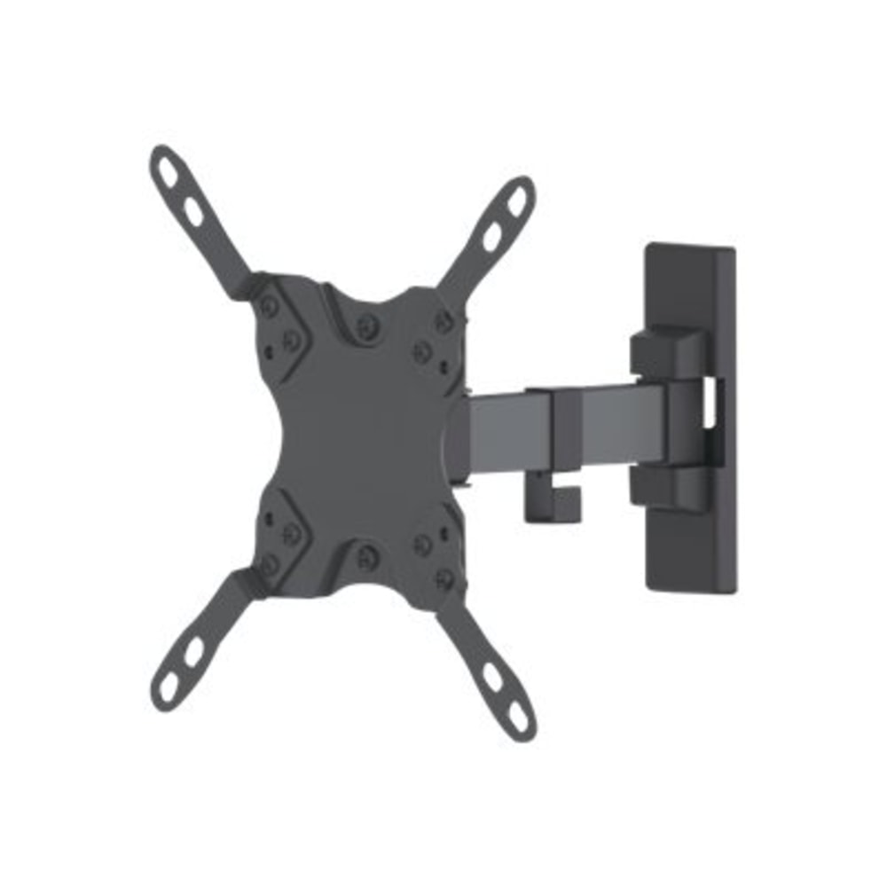 Manhattan TV & Monitor Mount, Wall, Tilt and Swivel, 1 screen, Screen Sizes: 13-42in, Black, VESA 75x75 to 200x200mm, Max 20kg, Swivel with 2 pivots, Lifetime Warranty - Bracket - for LCD display - steel - black - screen size: 13in-42in - wall-mountable