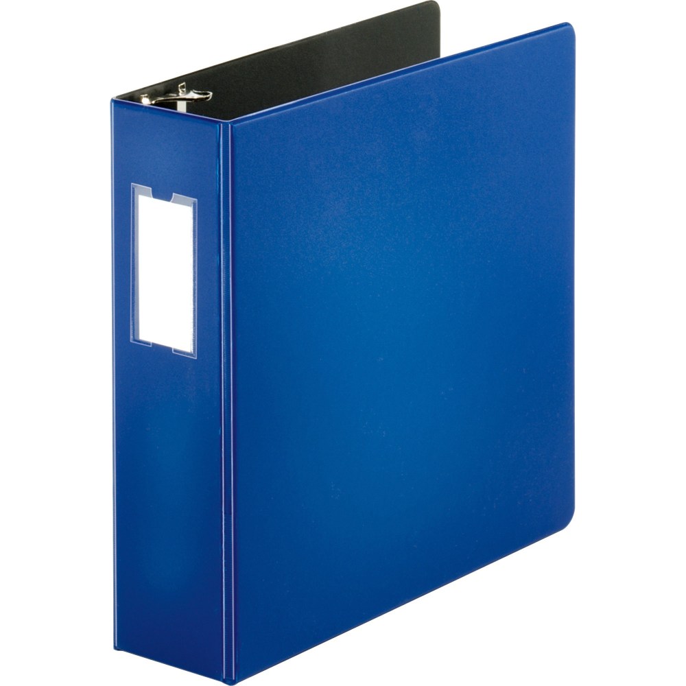 Business Source 3-Ring Binder, 3in D-Rings, Blue