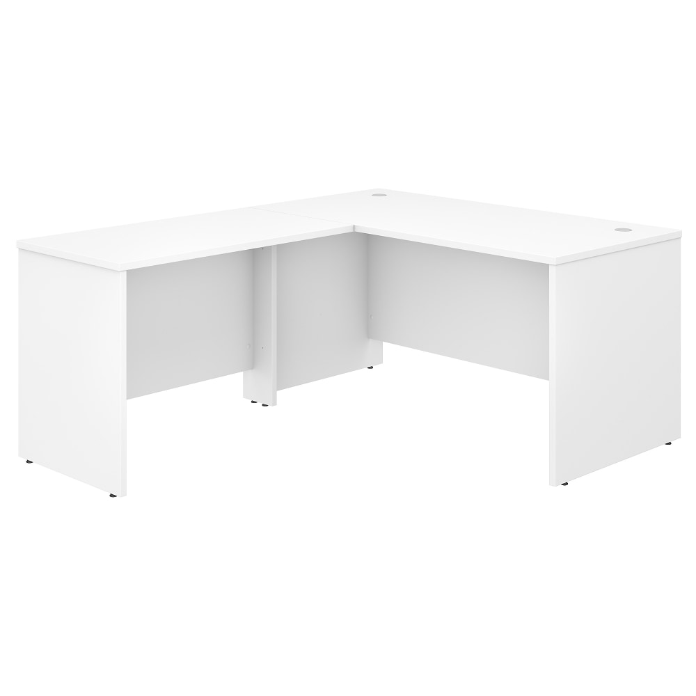 Bush Business Furniture Studio C 60inW L-Shaped Corner Desk With Return, White, Standard Delivery