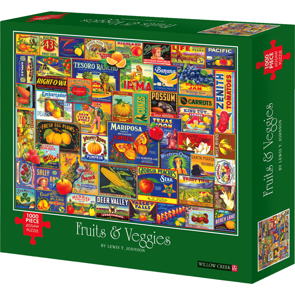 Willow Creek Press 1,000-Piece Puzzle, Fruits & Veggies