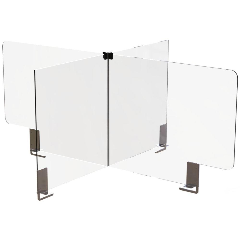 Rosseto Serving Solutions Avant Guarde 360 deg. Safety Shields, 20in x 36in, Clear, Set Of 3 Shields