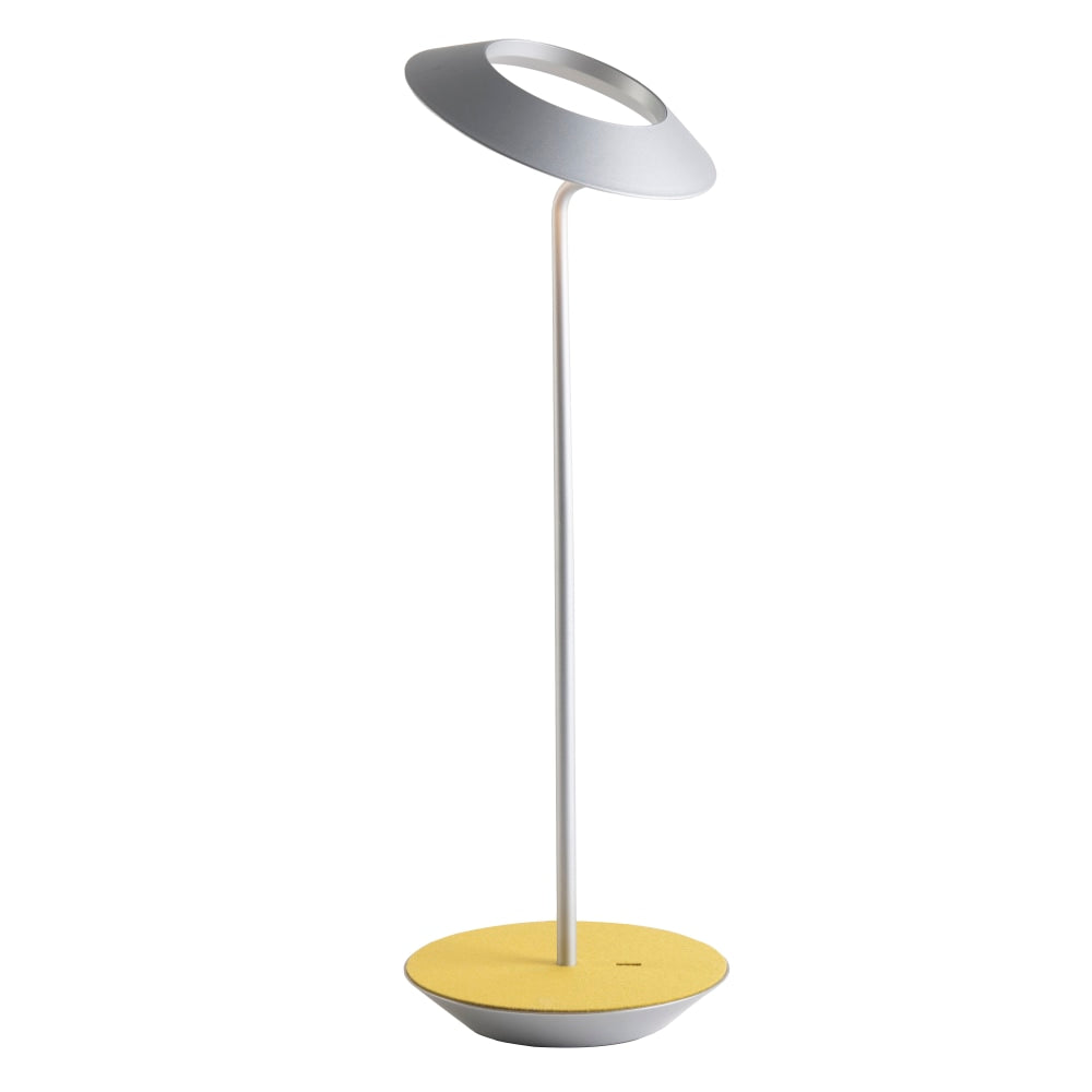 Koncept Royyo LED Desk Lamp, 17-7/16inH, Silver/Honeydew Felt Base Plate