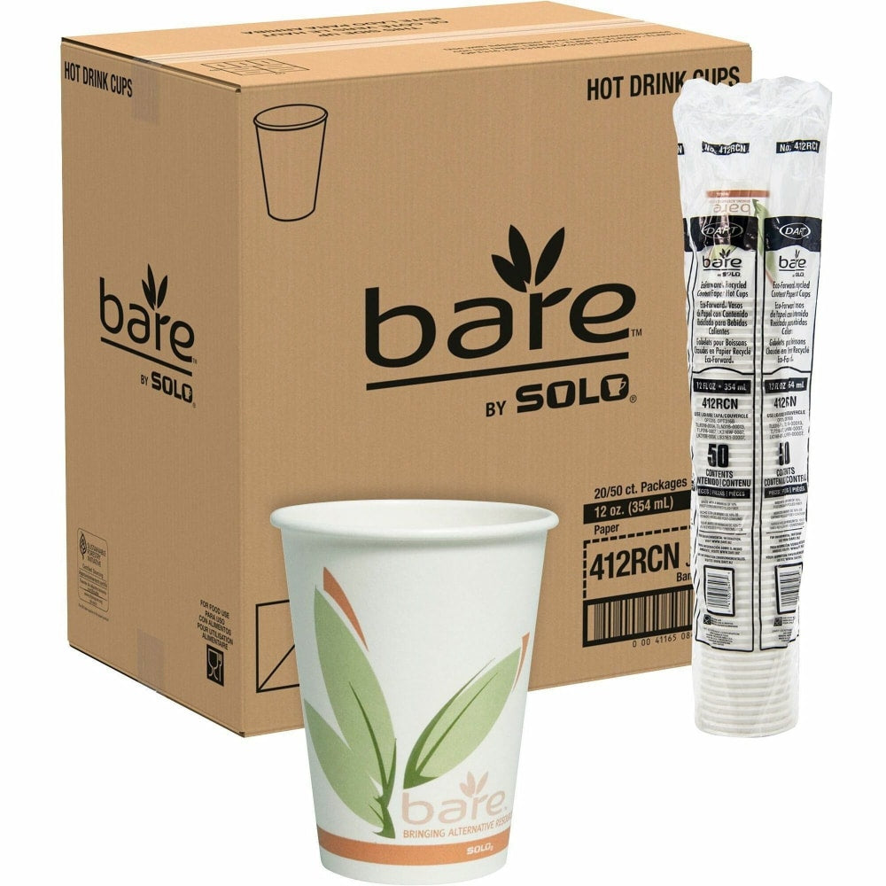 Solo Cup Bare Hot Cups, 12 Oz., Pack Of 50