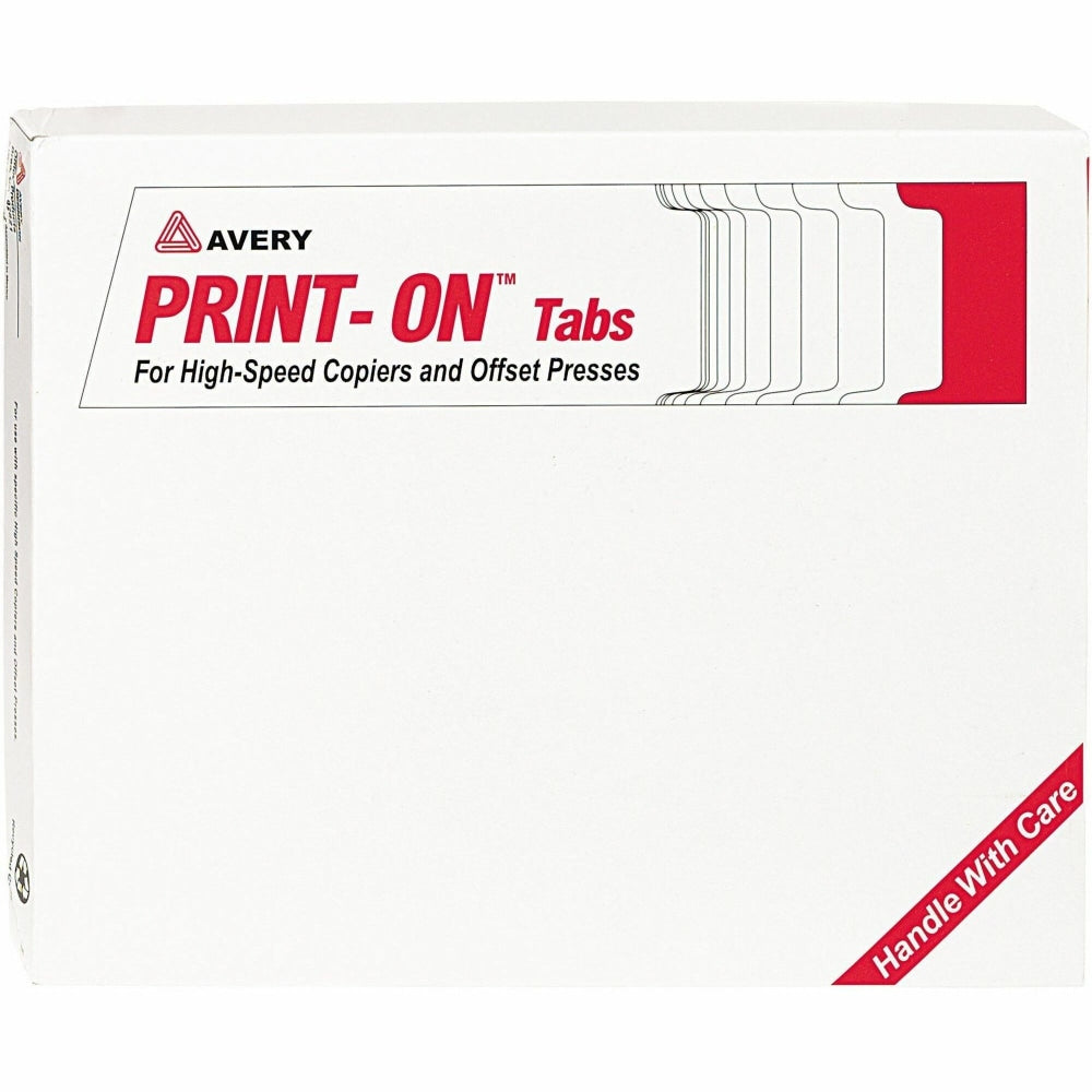 Avery 20% Recycled 3-Hole Punched Copier Tab Dividers, 8 1/2in x 11in, 5-Tab, White Dividers/White Tabs, Pack Of 30 Sets