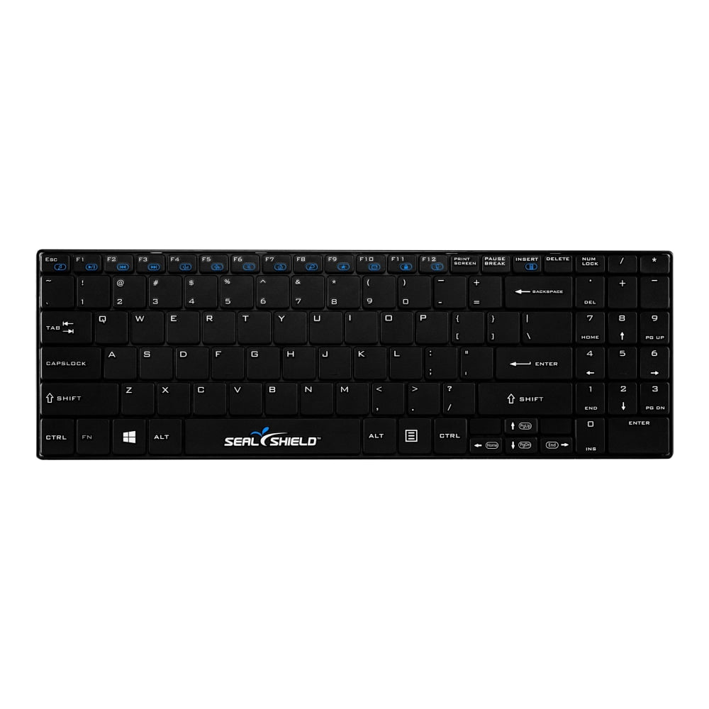 Seal Shield Clean Wipe Waterproof - Keyboard - USB - QWERTY - US - black