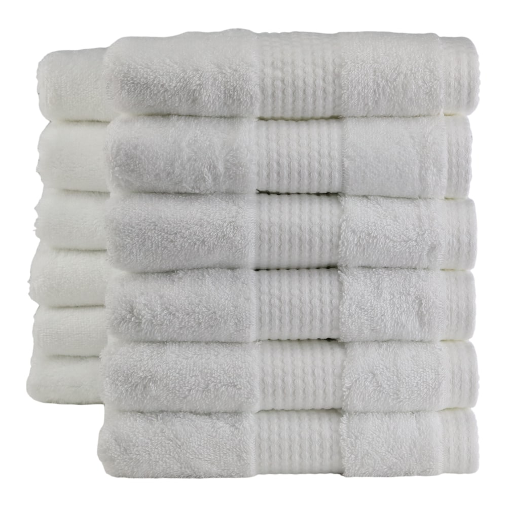 1888 Mills Lotus Egyptian Cotton Hand Towels, 16in x 32in, White, Pack Of 84 Towels