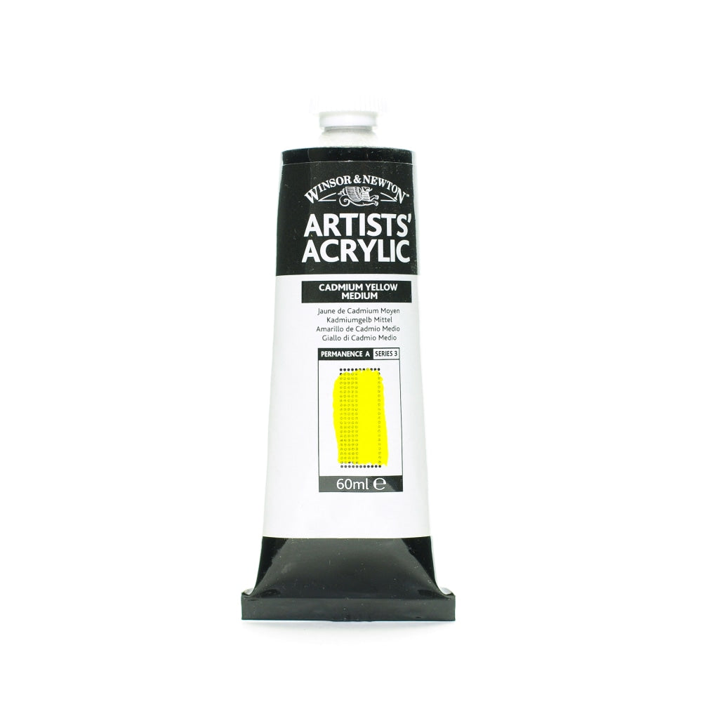 Winsor & Newton Professional Acrylic Colors, 60 mL, Cadmium Yellow Medium, 116, Pack Of 2