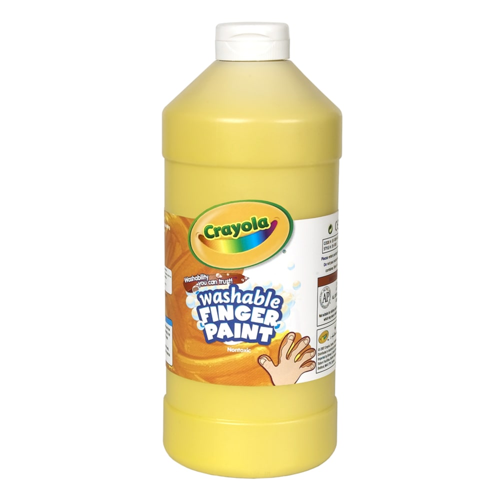 Crayola Washable Finger Paint, 32 Oz., Yellow