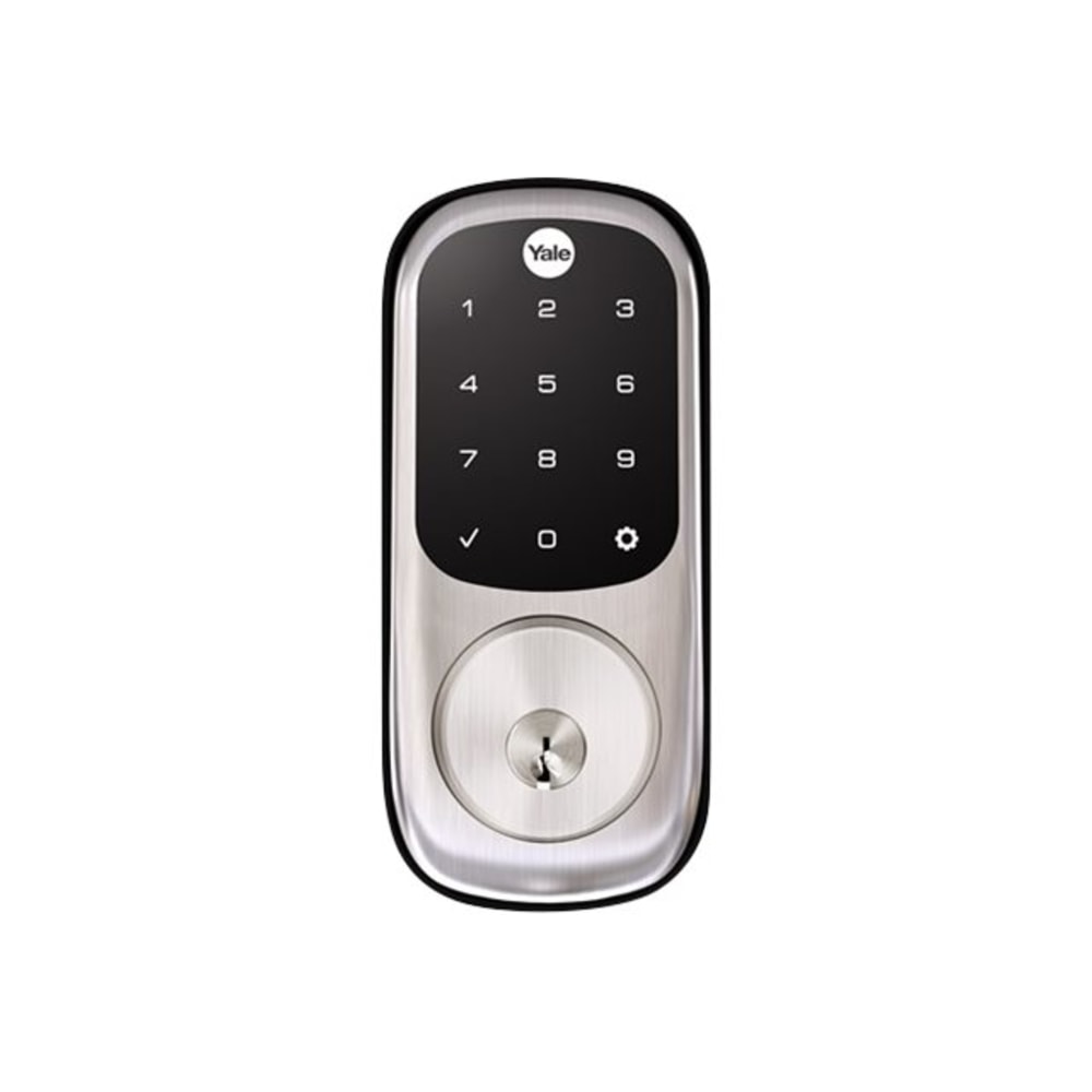 Yale Real Living YRD226 Assure Lock Touchscreen Deadbolt - Door lock - key, electronic - smart lock - 5 pins - touch keypad - Wi-Fi - satin nickel