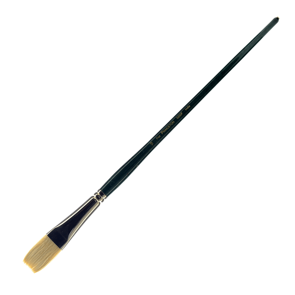 Princeton Series 5200 Ashley Paint Brush, Size 10, Flat Bristle, Hog Hair, Blue