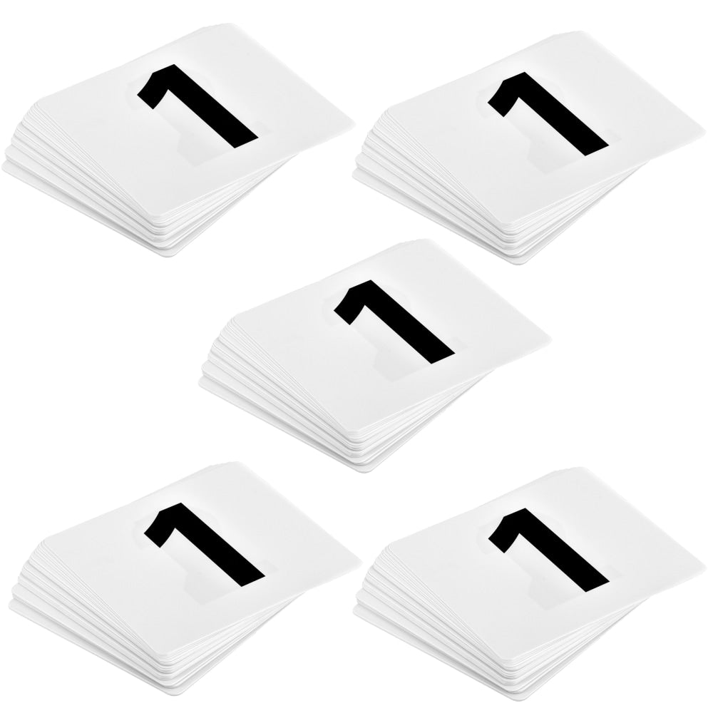 Alpine Double-Sided Table Numbers, 1-50, 3-3/4in x 4in, Black/White, Pack Of 250 Numbers