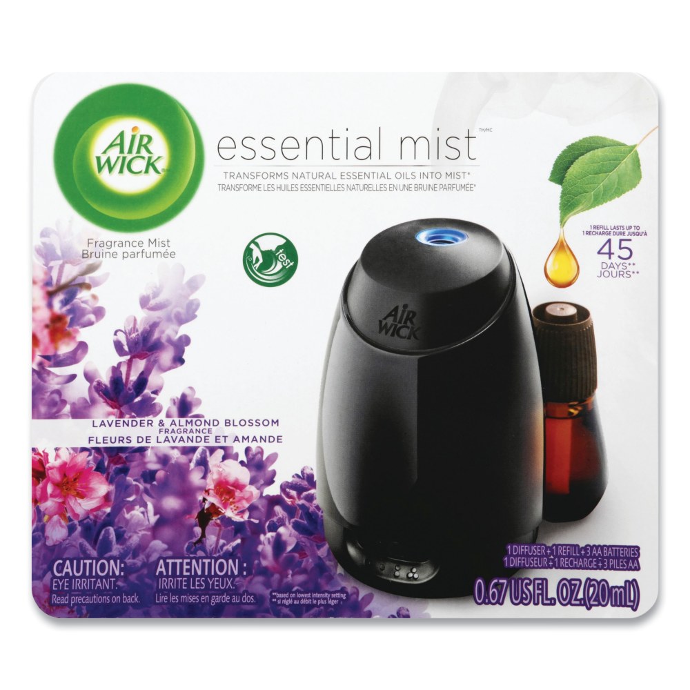 Air Wick Essential Mist Starter Kit, Lavender And Almond Blossom, 0.67 Oz