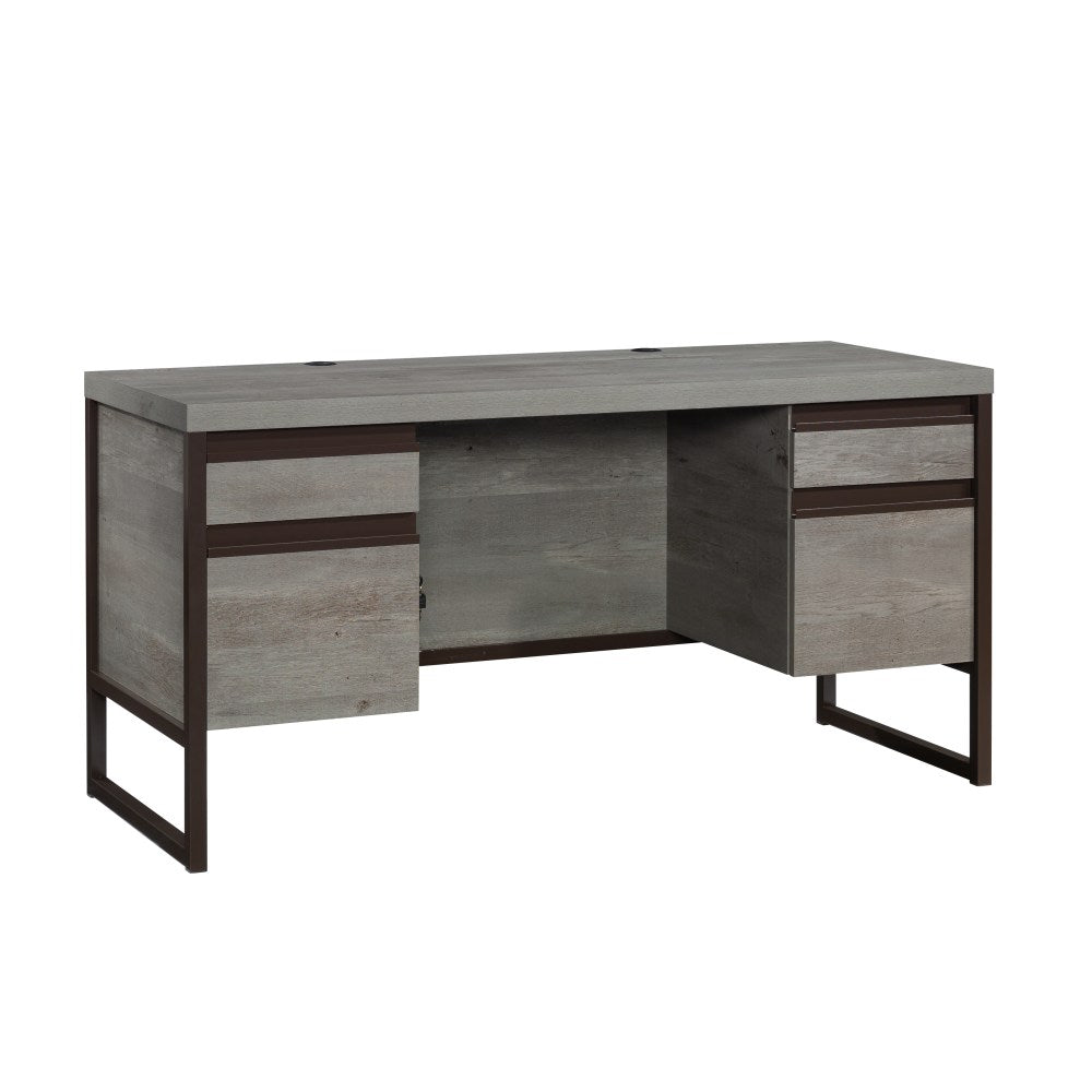 Sauder Manhattan Gate 60inW Modern 4-Drawer Computer Desk, Mystic Oak