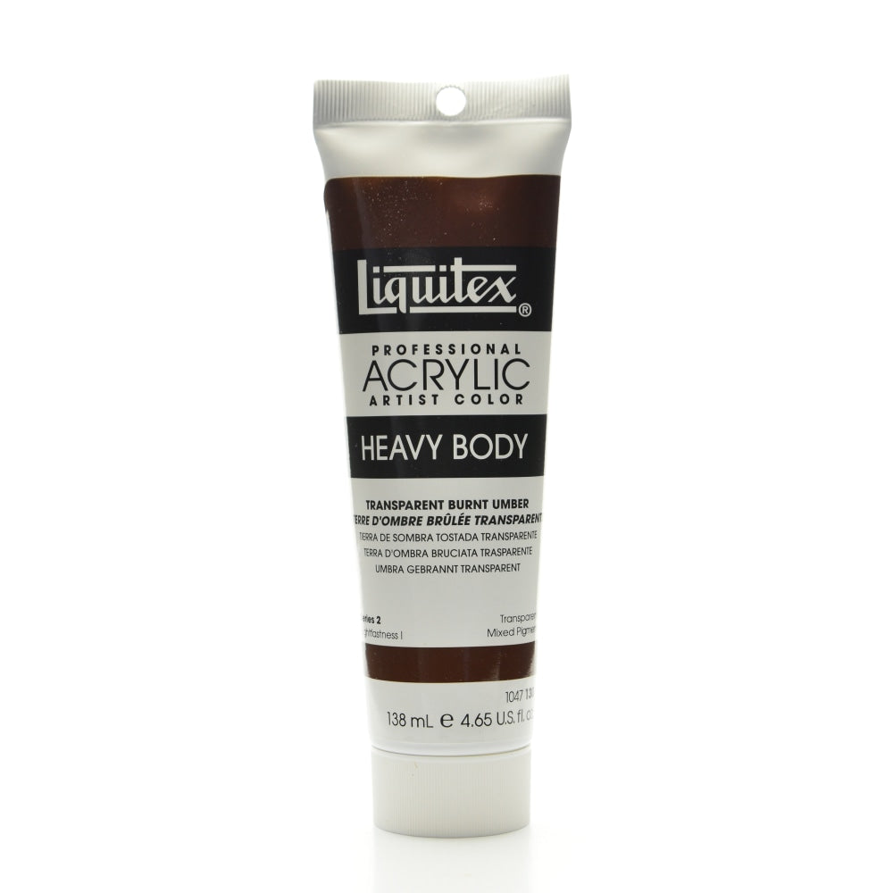 Liquitex Heavy Body Professional Artist Acrylic Colors, 4.65 Oz, Transparent Burnt Umber