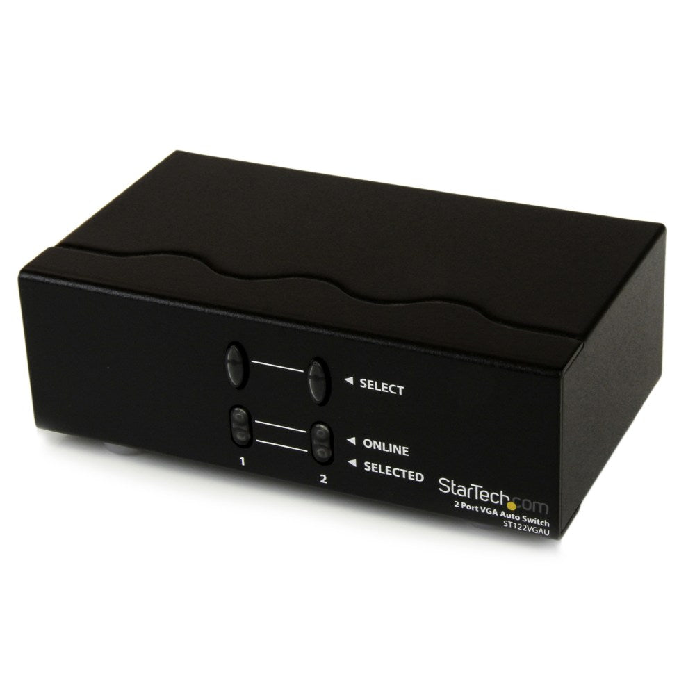 StarTech.com 2 Port VGA Auto Switch - Switch between 2 VGA signals on a single display; features automatic, prioritized switching - vga auto switch - vga auto switcher - 2 port vga switch