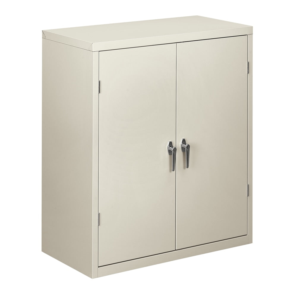 HON Brigade Storage Cabinet, 2 Adjustable Shelves, 41 3/4inH x 36inW x 18 1/4inD, Light Gray