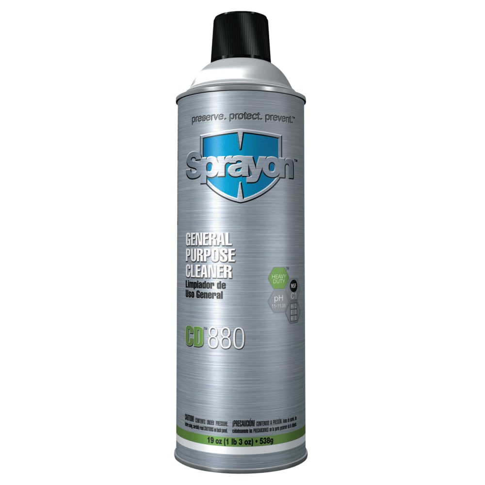 Sprayon General-Purpose Aerosol Cleaner, 19 Oz Can, Case Of 12